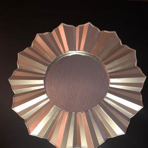 Gold mirror hanging decor